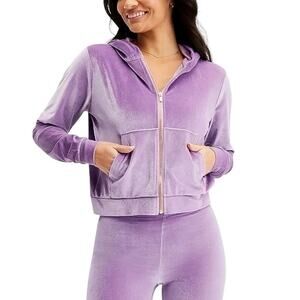 Fabletics Lavender Donna Velour Cropped Hoodie NWT - M